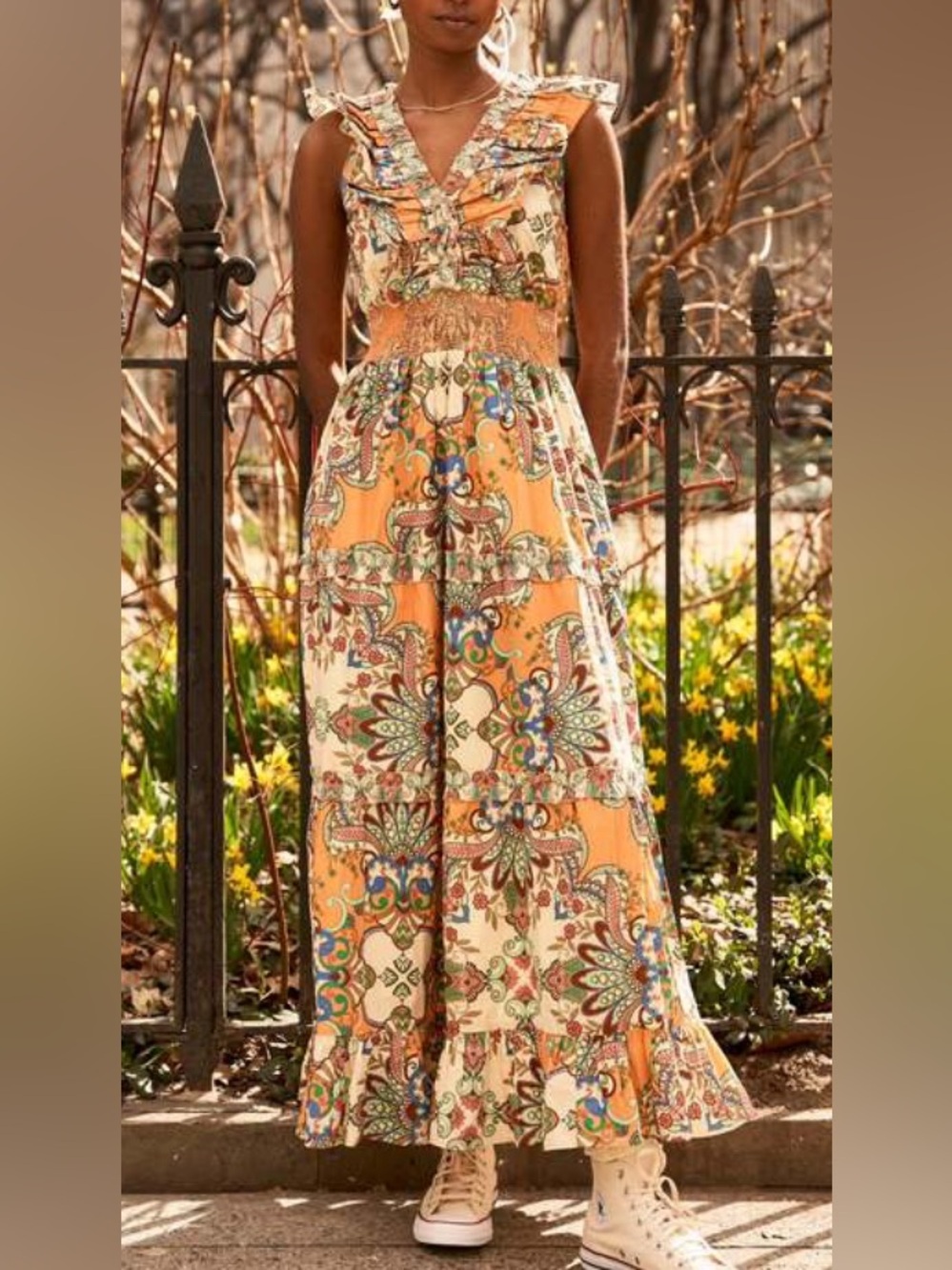 Love the Label Azalea Dress in Muskmelon Multi Size M